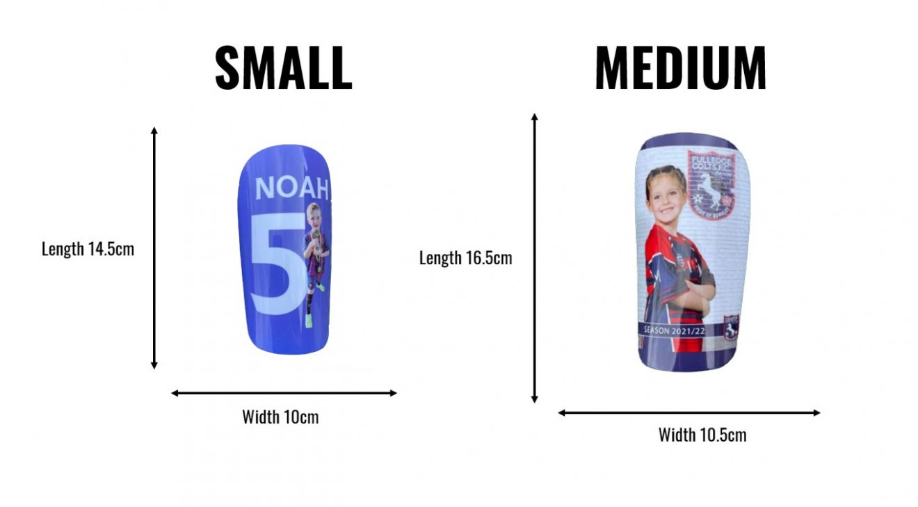 Shin Pad Size Guide Shin Pad Size Personalised Shin Pads