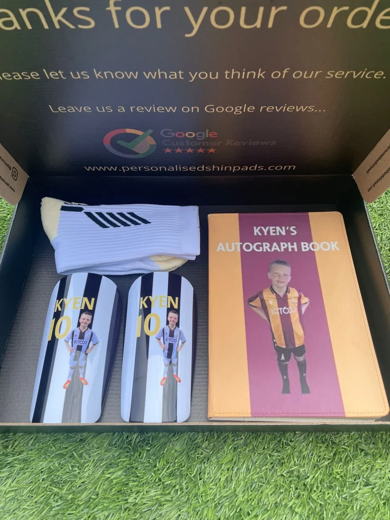 Football Gift Box Personalised Shin Pads