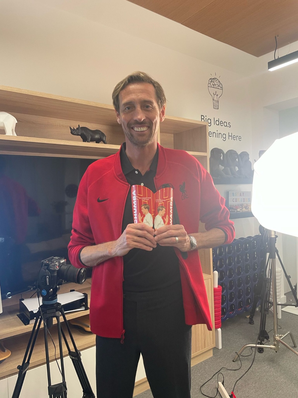 Personalised shin pads for Peter Crouch.