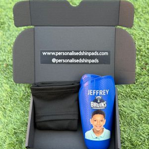 PRO personalised shin pads and sleeves football gift box.