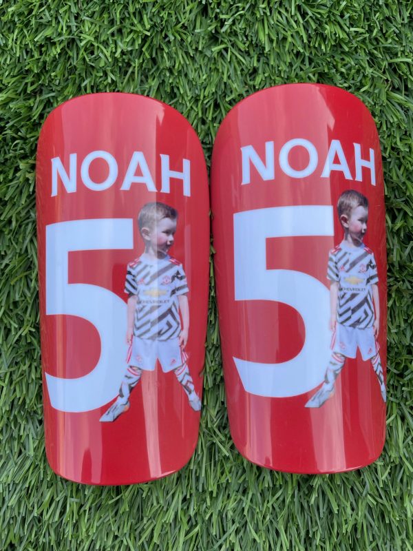 kids personalised shin pads Noah 5.
